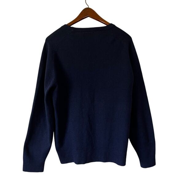 Vintage Maas Brothers Florida Classic Preppy V-Neck Sweater Navy Blue Men's M - Picture 4 of 5